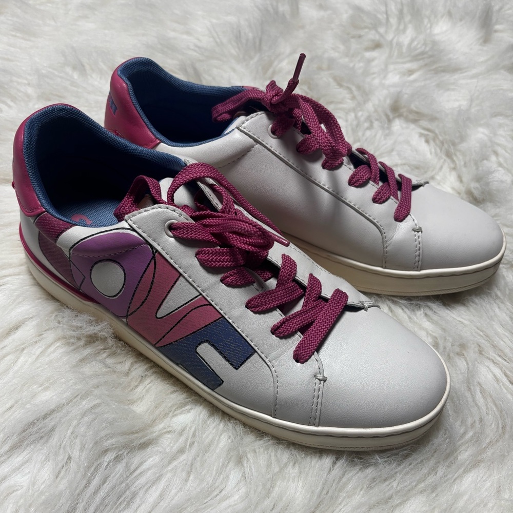 Coach Lowline Low Top Sneaker “Love” Size 9.5